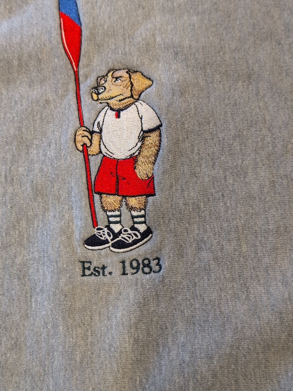 J. Crew Oarsman Dog Embroidered Sweatshirt - Picture 2 of 6